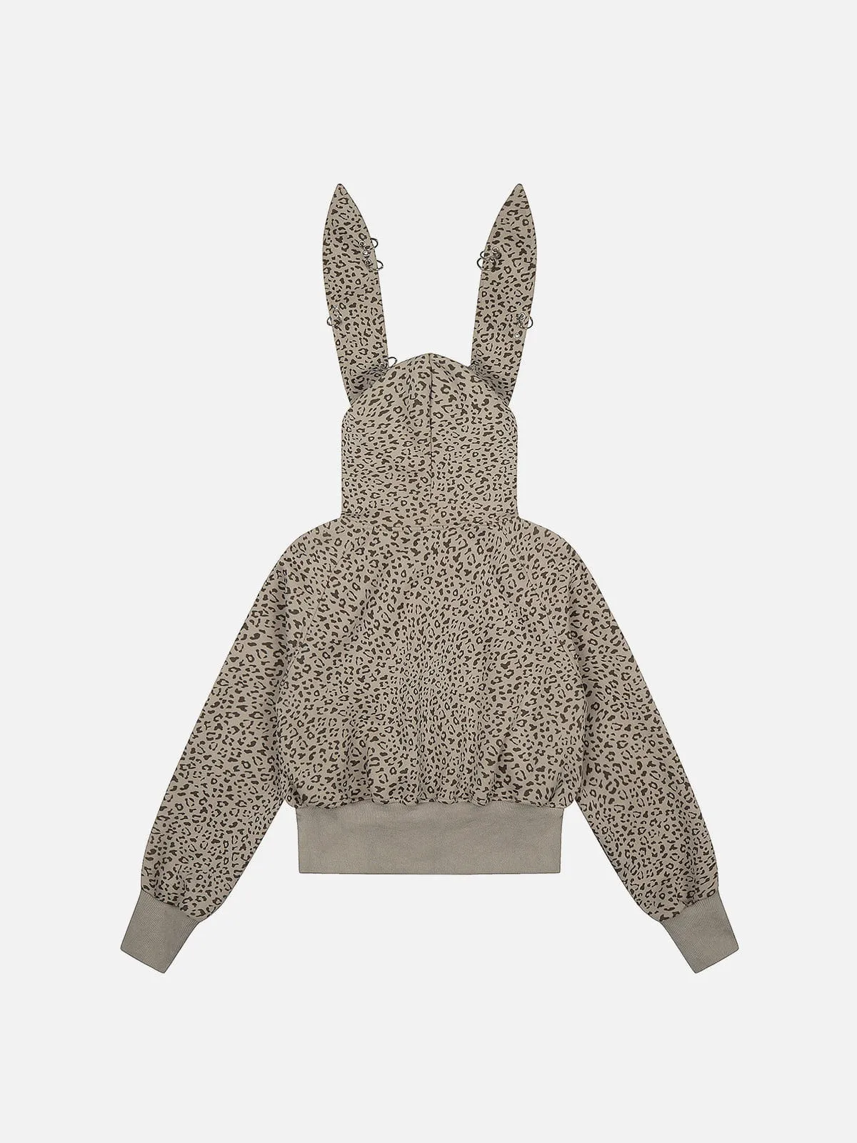 Aelfric Eden Leopard Bunny Ear Zip Up Hoodie sold by Aelfric Eden product image thumbnail 3