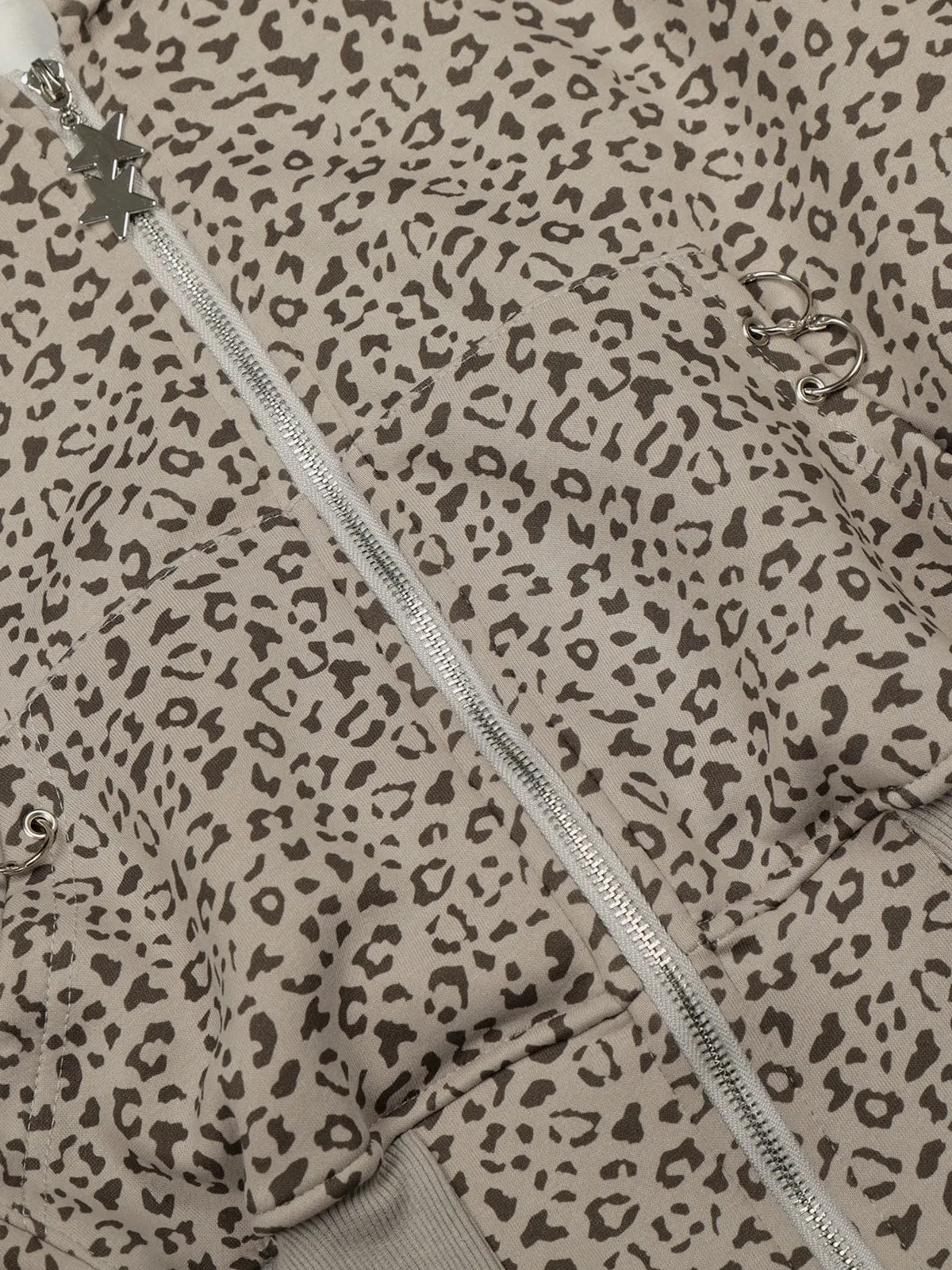 Aelfric Eden Leopard Bunny Ear Zip Up Hoodie sold by Aelfric Eden product image thumbnail 5