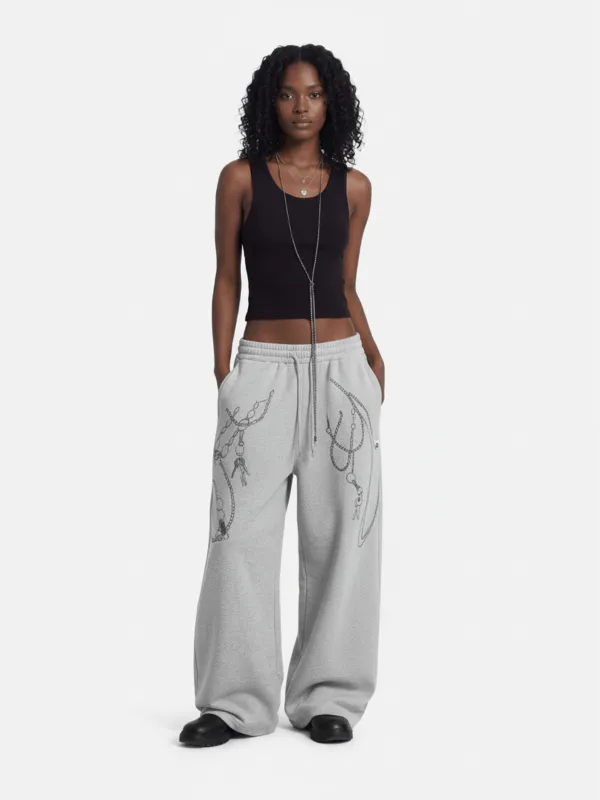 Aelfric Eden Chain Graphic Baggy Sweatpants sold by Aelfric Eden
