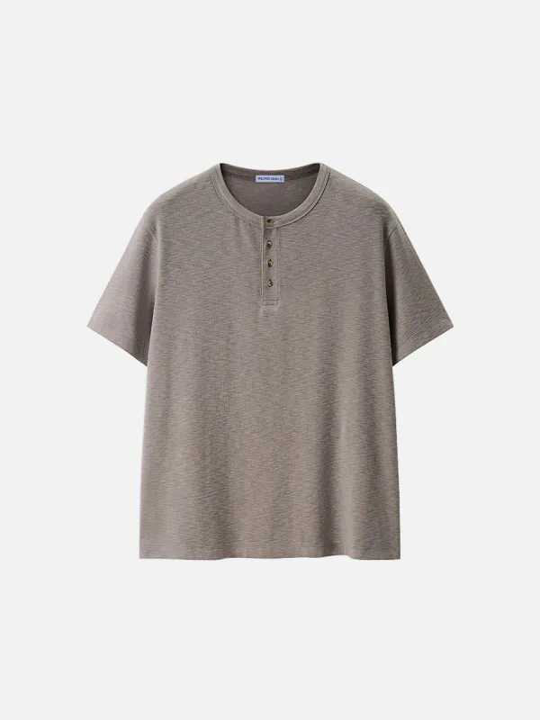 Aelfric Eden Henley Button Tee made by Aelfric Eden