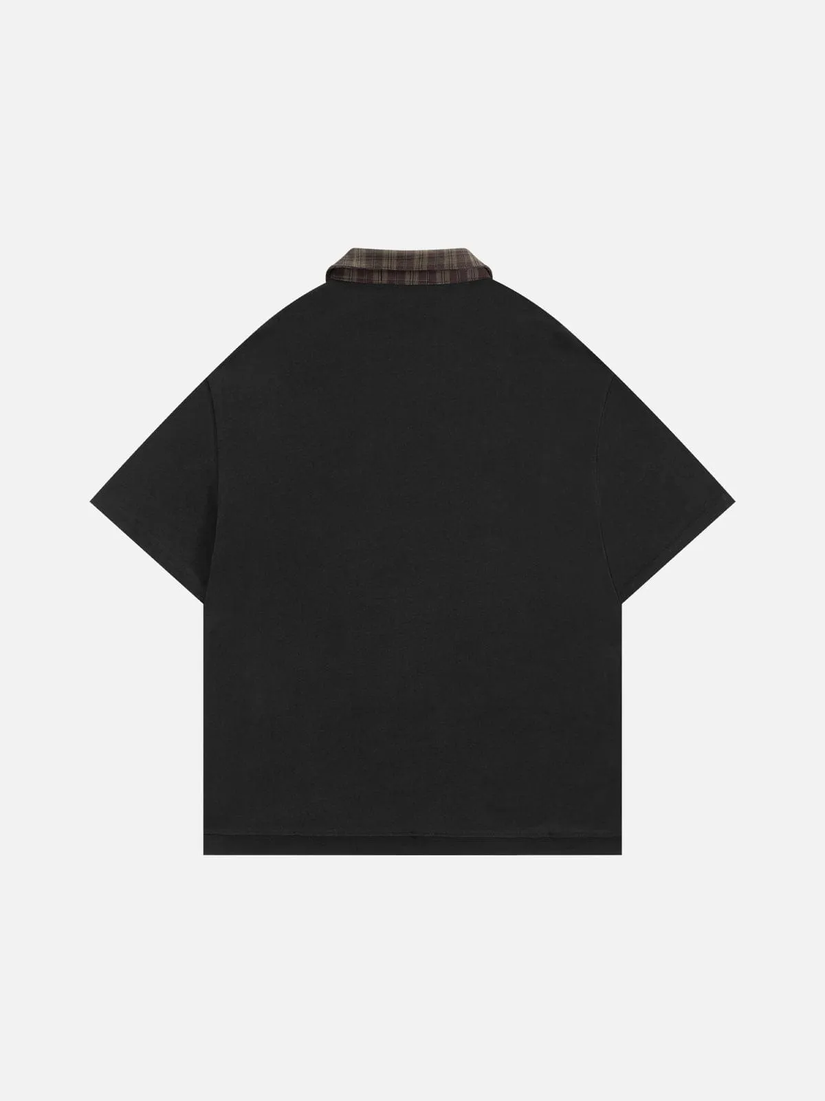Aelfric Eden Boxy Layered Plaid Polo Tee sold by Aelfric Eden product image thumbnail 3
