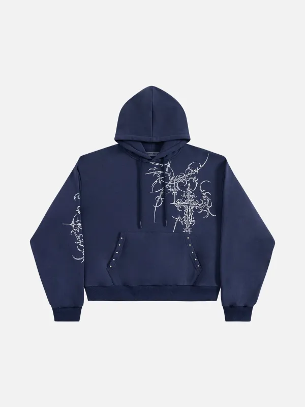 Aelfric Eden Boxy Cross Graphic Pullover Hoodie made by Aelfric Eden