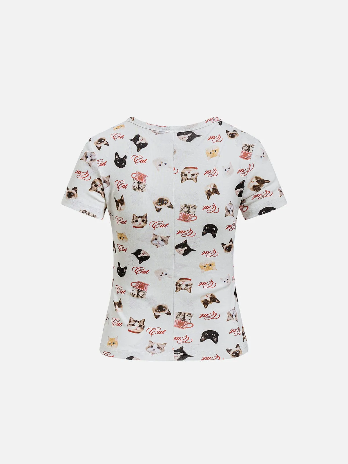 Aelfric Eden Cat Pattern Baby Tee sold by Aelfric Eden product image thumbnail 2