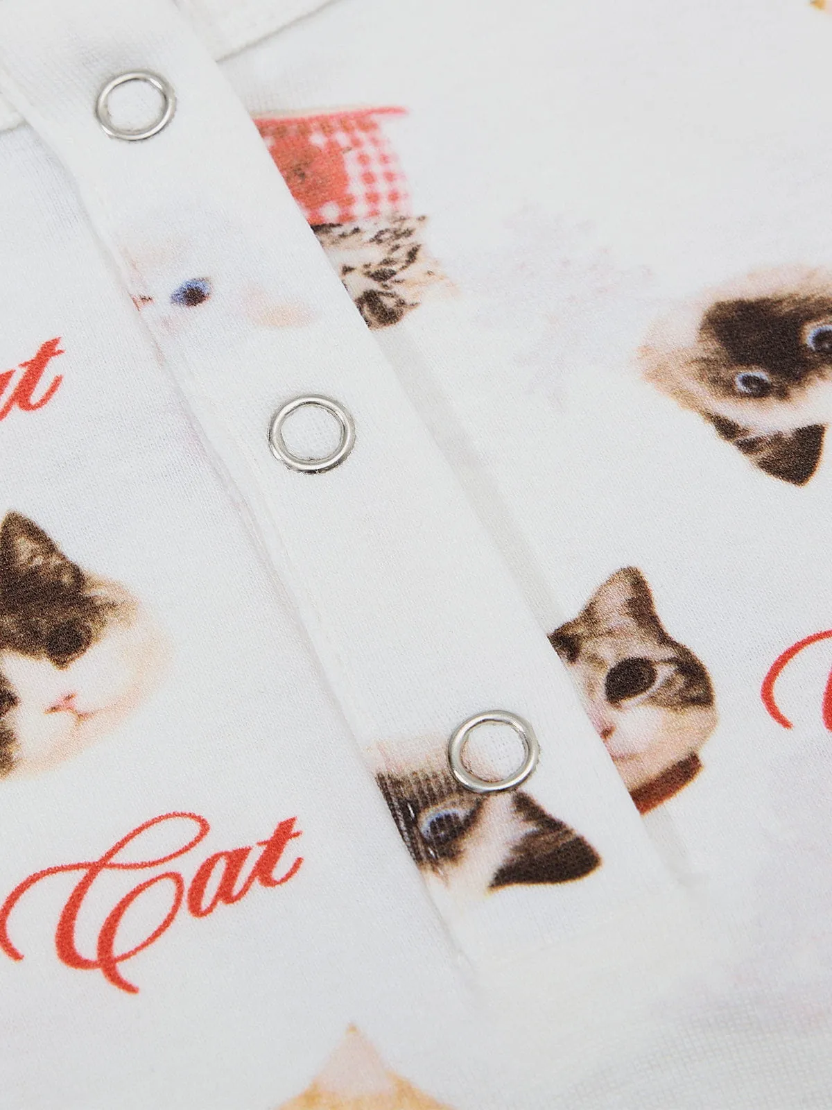 Aelfric Eden Cat Pattern Baby Tee sold by Aelfric Eden product image thumbnail 3
