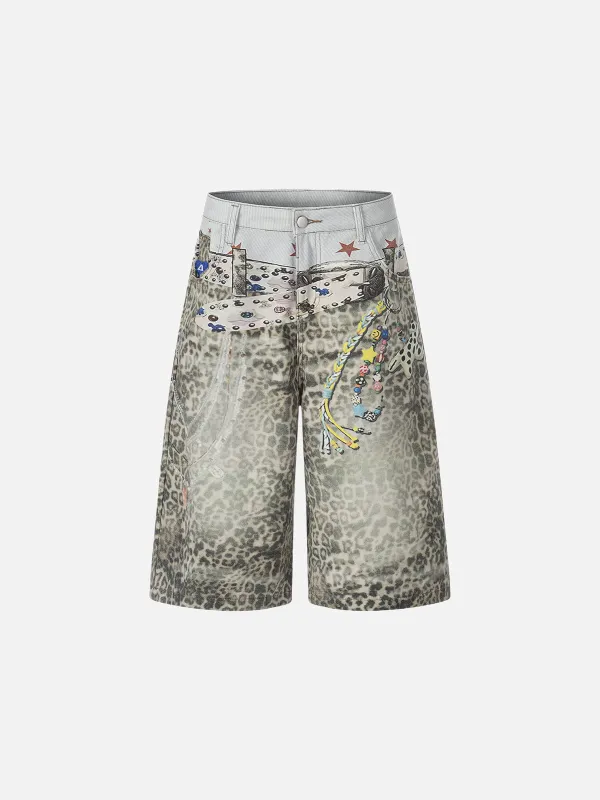 Aelfric Eden Leopard Longline Jorts made by Aelfric Eden
