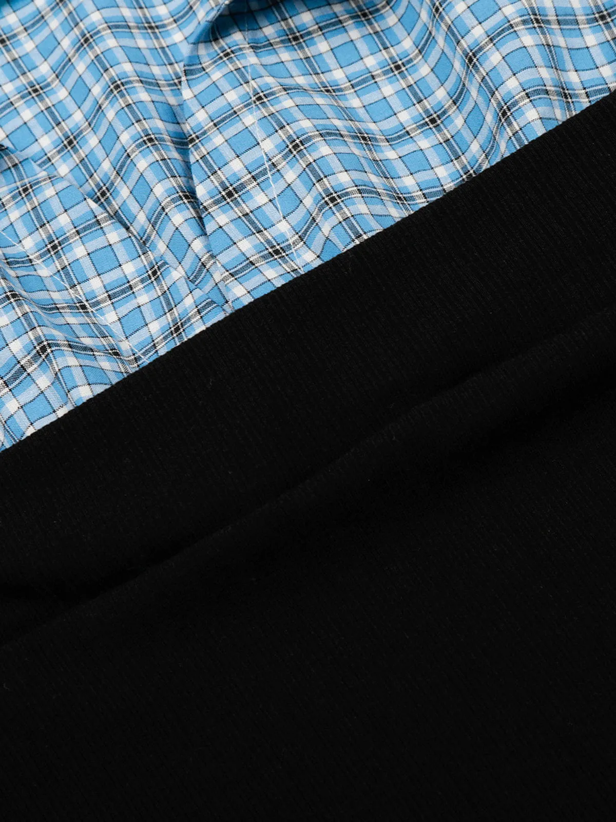 Aelfric Eden Layered Plaid Panel Long Sleeve Shirt sold by Aelfric Eden product image thumbnail 4