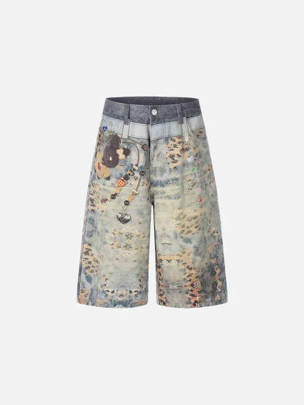 Aelfric Eden Leopard Graphic Jorts made by Aelfric Eden
