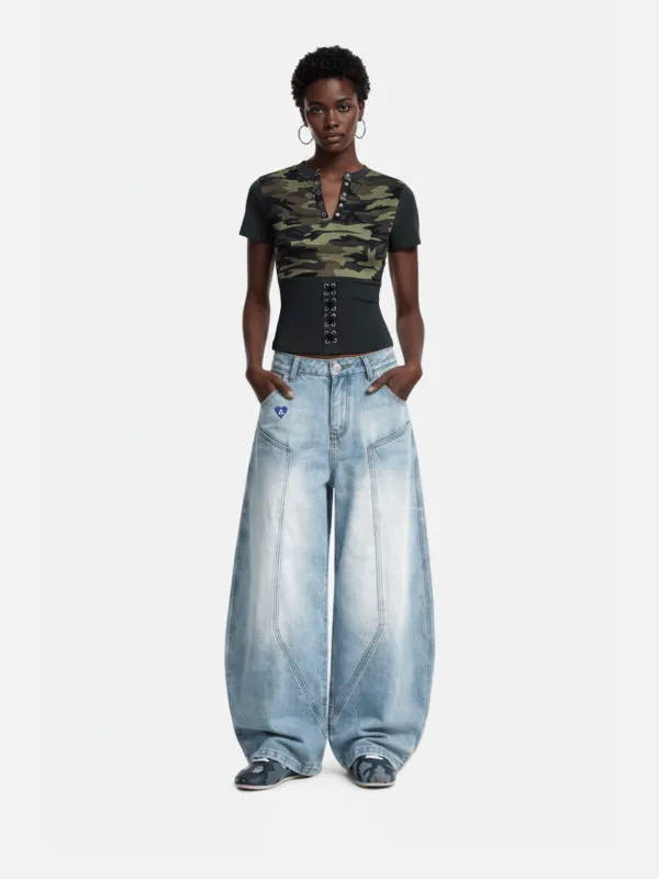 Aelfric Eden Lace-Up Panel Baby Tee made by Aelfric Eden