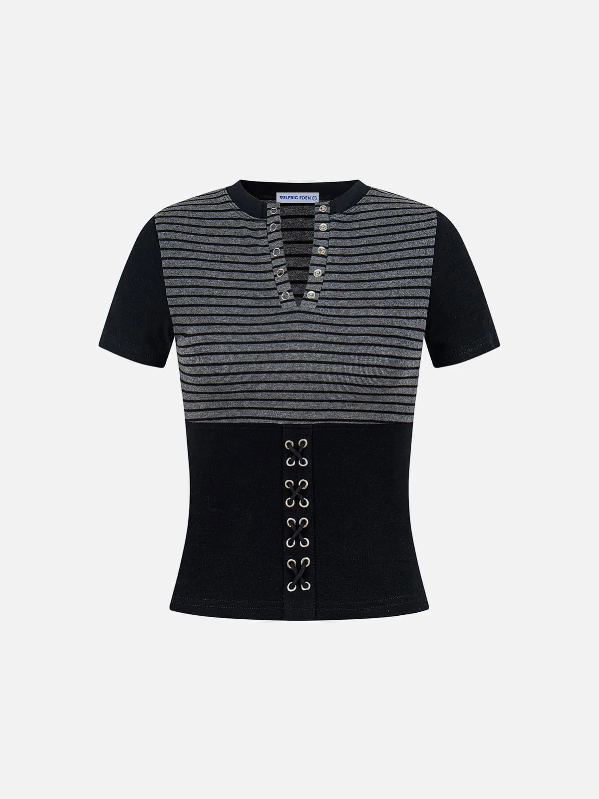 Aelfric Eden Lace-Up Panel Baby Tee sold by Aelfric Eden product image thumbnail 3