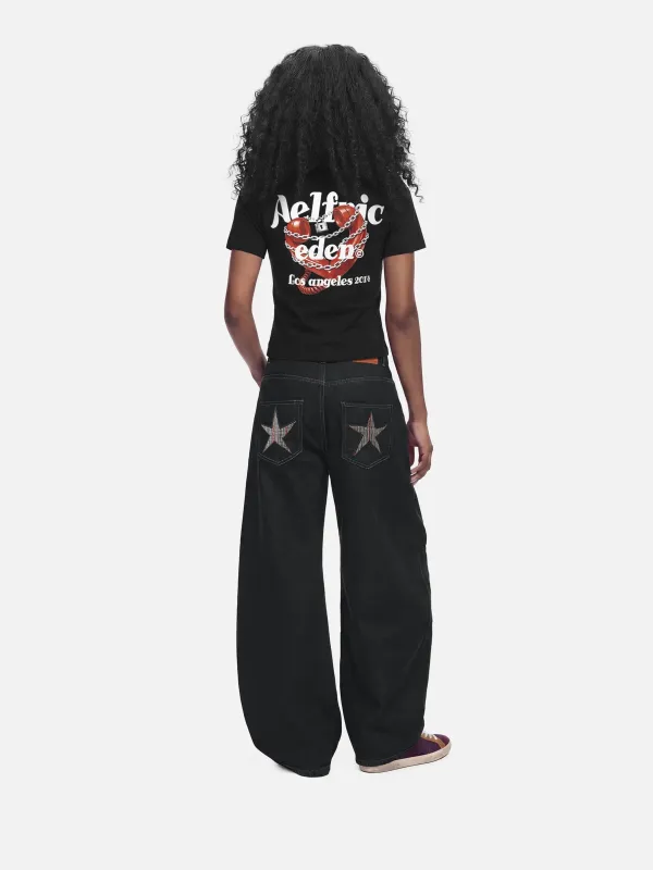 [Pre-Order] Aelfric Eden Chain Heart Graphic Baby Tee made by Aelfric Eden