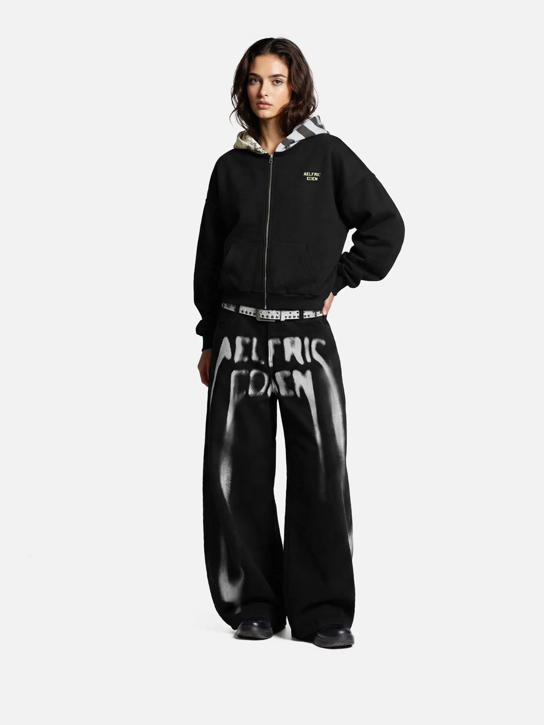 Aelfric Eden Boxy Contrast Zip Up Hoodie sold by Aelfric Eden