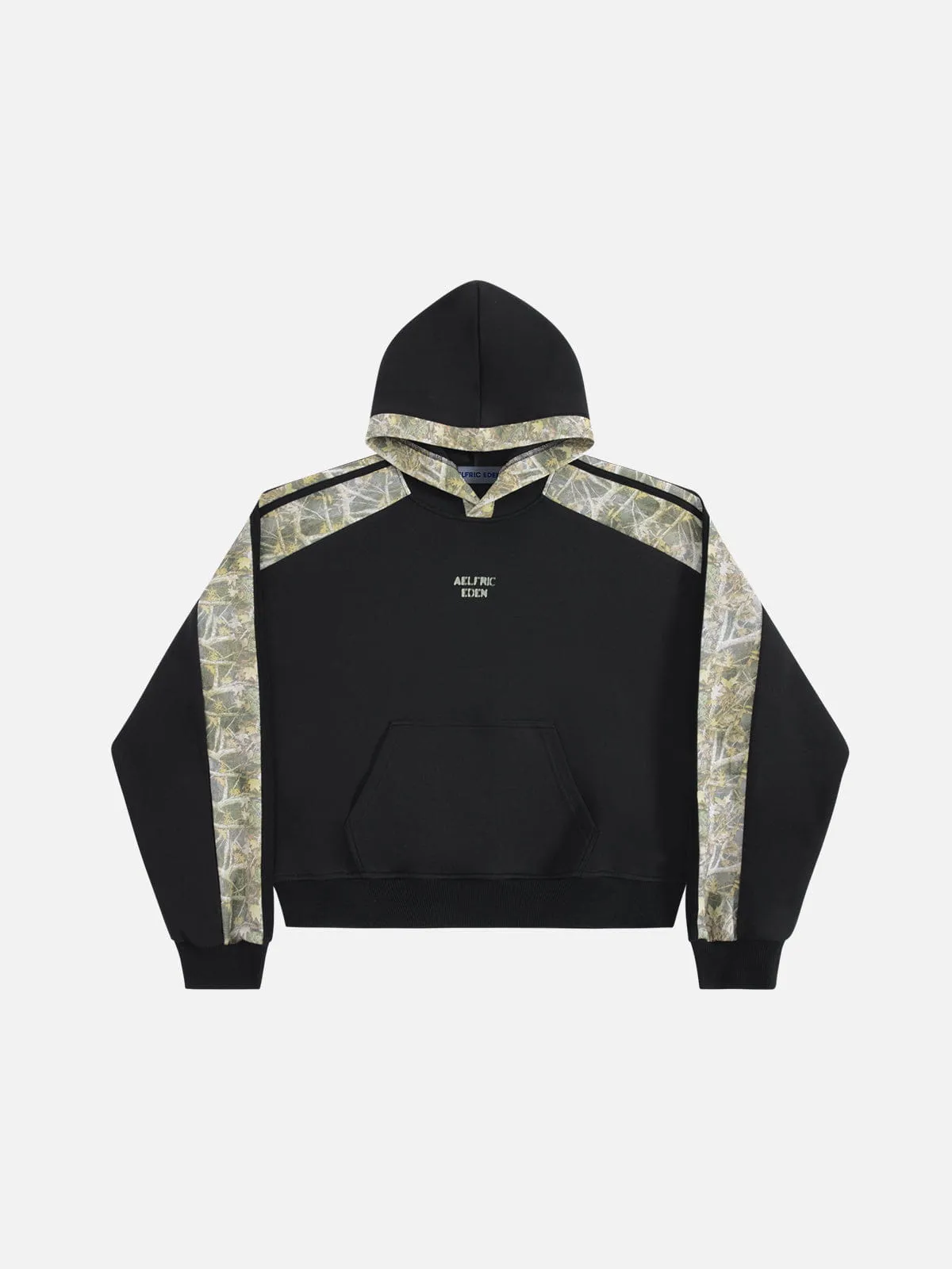 Aelfric Eden Boxy Leaf CAMO Panel Pullover Hoodie sold by Aelfric Eden product image thumbnail 4
