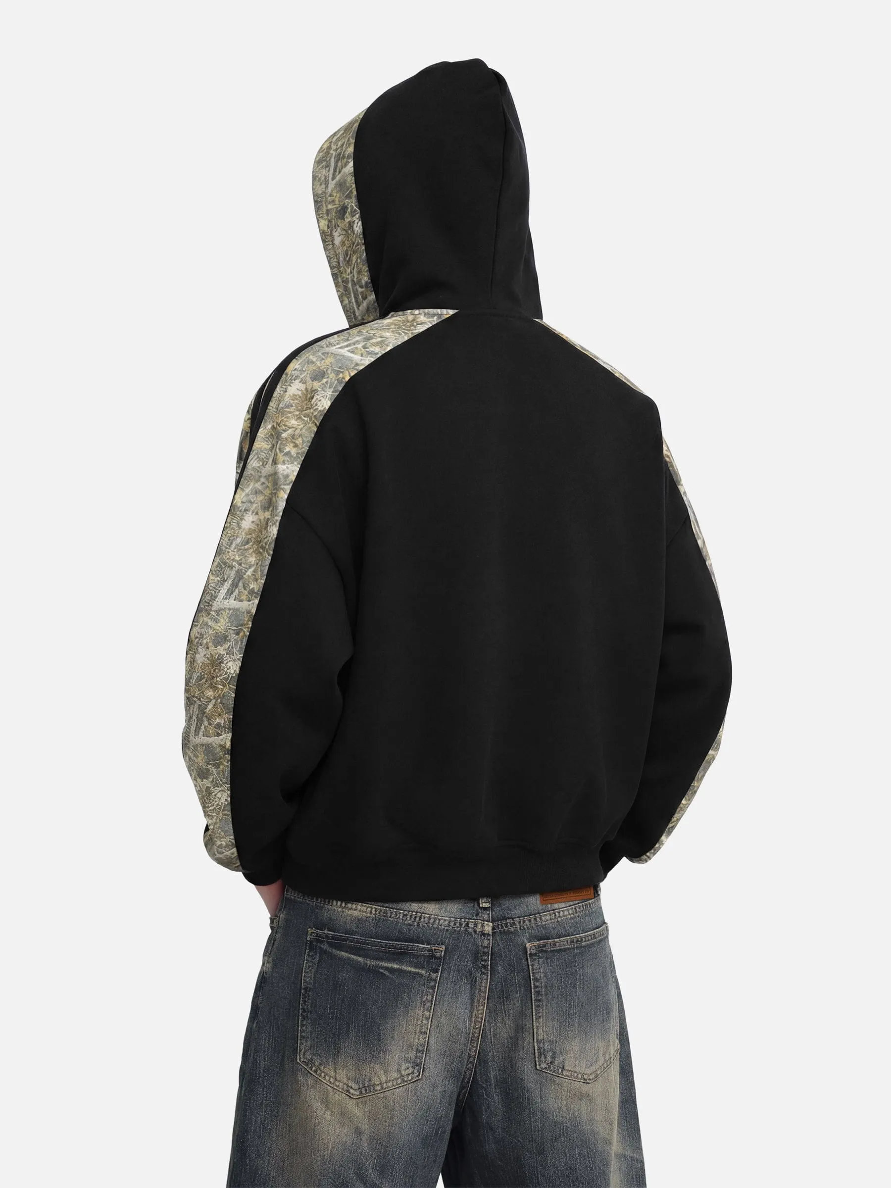 Aelfric Eden Boxy Leaf CAMO Panel Pullover Hoodie sold by Aelfric Eden product image thumbnail 3