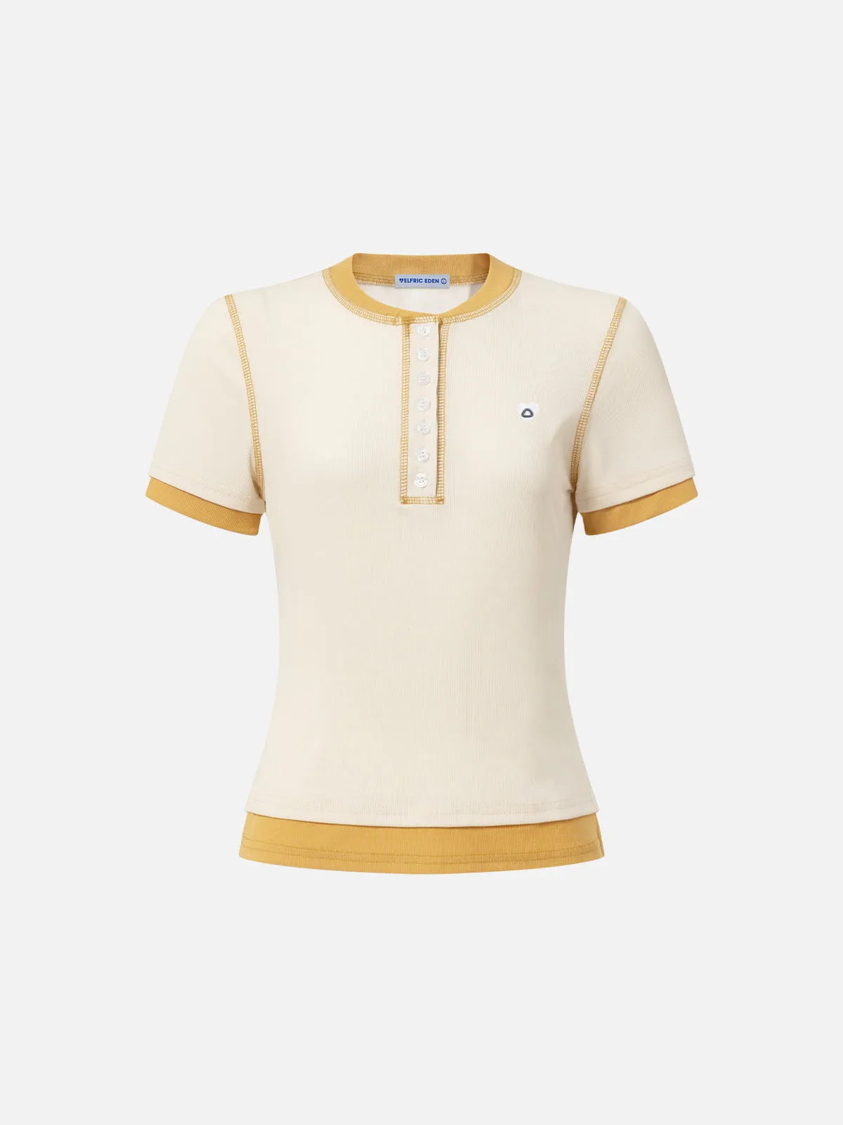 Aelfric Eden Layered Chain Henley Baby Tee sold by Aelfric Eden product image thumbnail 4