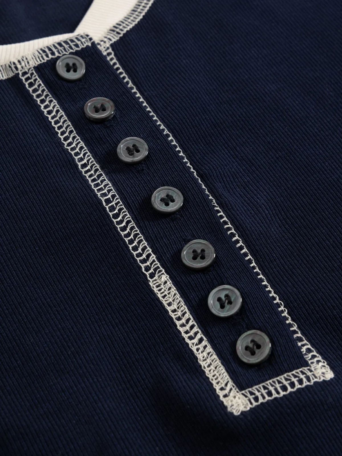 Aelfric Eden Layered Chain Henley Baby Tee sold by Aelfric Eden product image thumbnail 5