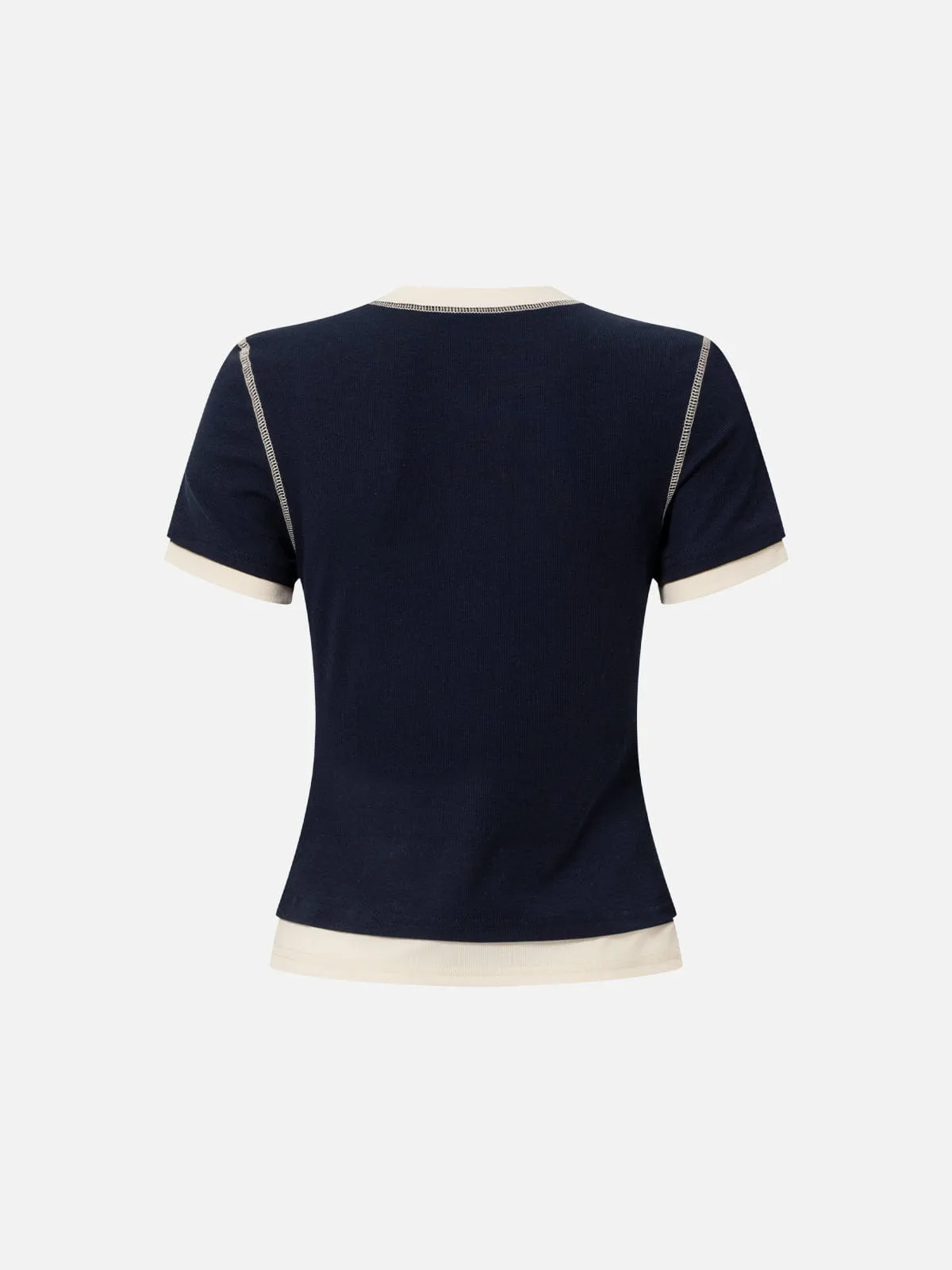 Aelfric Eden Layered Chain Henley Baby Tee sold by Aelfric Eden product image thumbnail 2