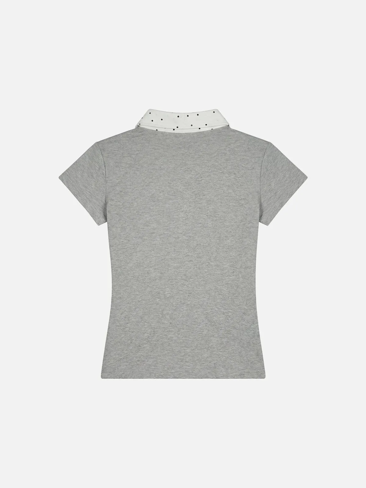 Aelfric Eden Polka Dot Collar Polo Baby Tee sold by Aelfric Eden product image thumbnail 3