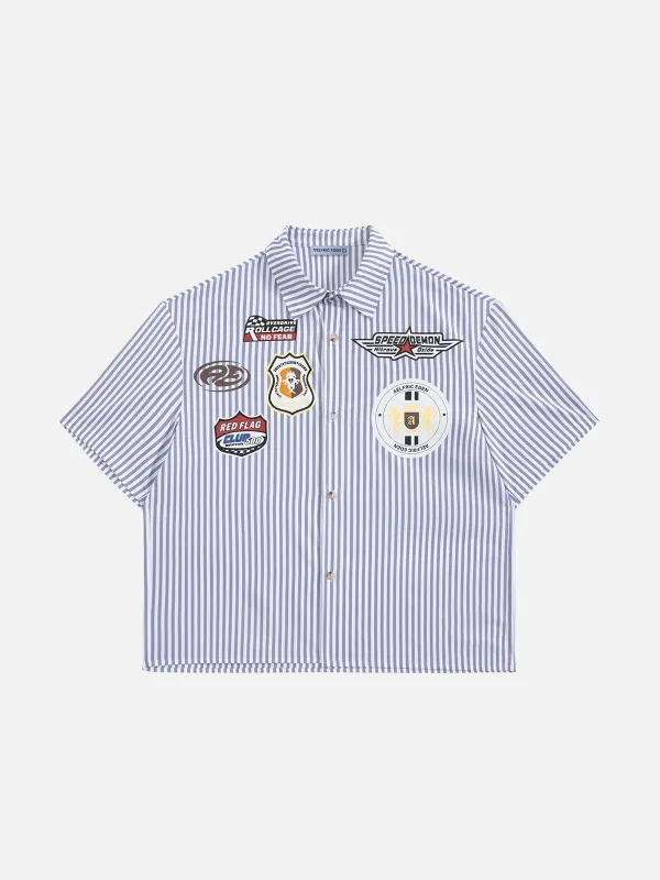 Aelfric Eden Boxy Racing Patch Short Sleeve Shirt made by Aelfric Eden