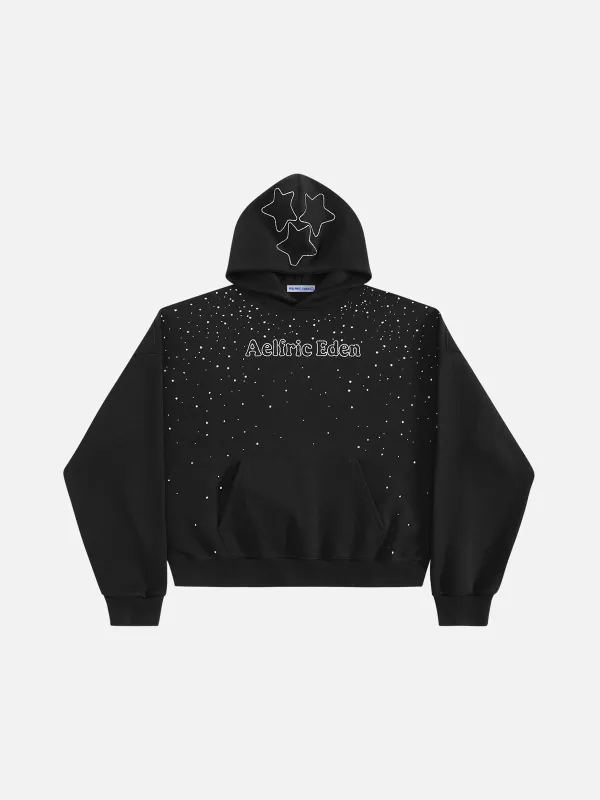 Aelfric Eden Boxy Rhinestone Star Pullover Hoodie made by Aelfric Eden
