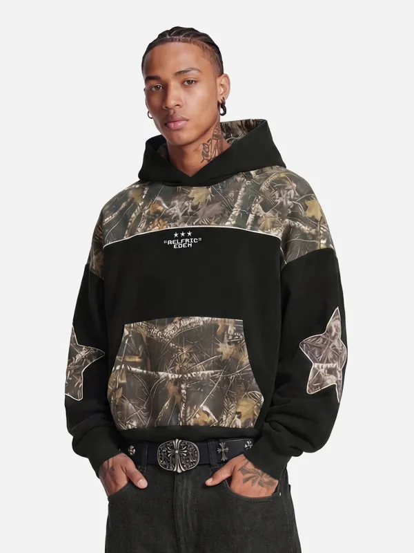 Aelfric Eden Boxy CAMO Panel Pullover Hoodie made by Aelfric Eden