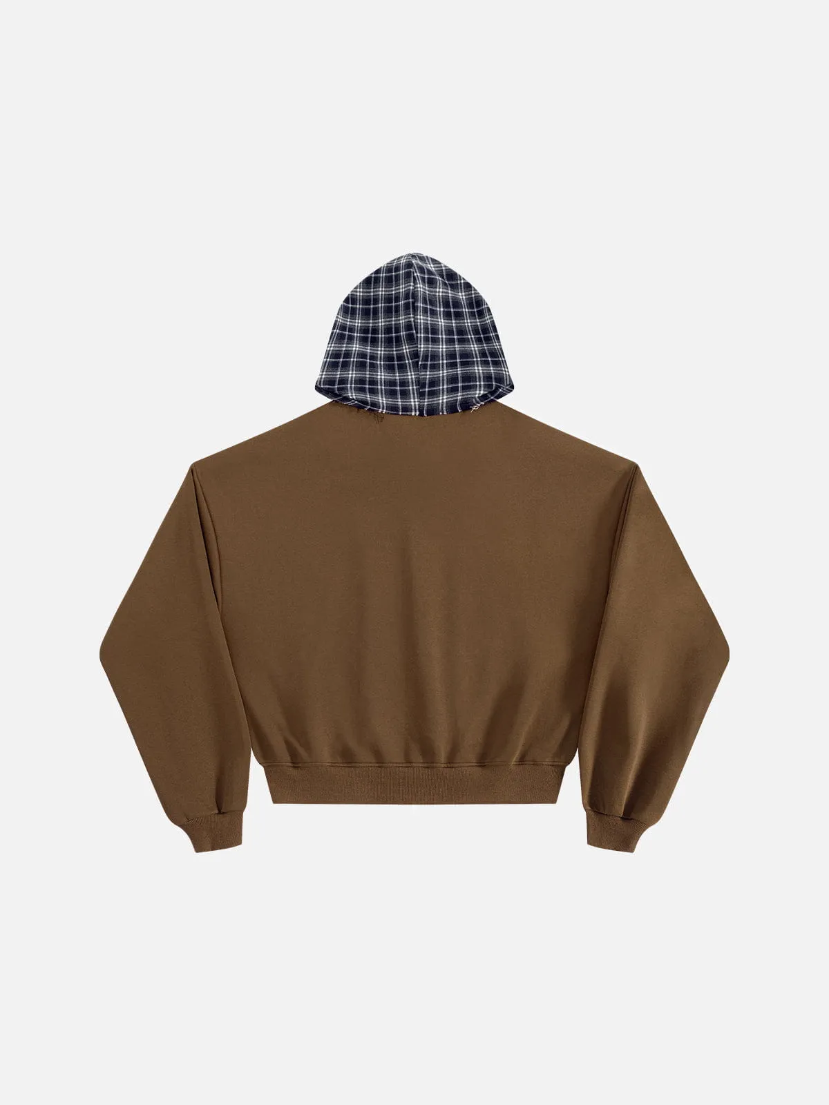 Aelfric Eden Boxy Plaid Hood Zip Up Hoodie sold by Aelfric Eden product image thumbnail 3