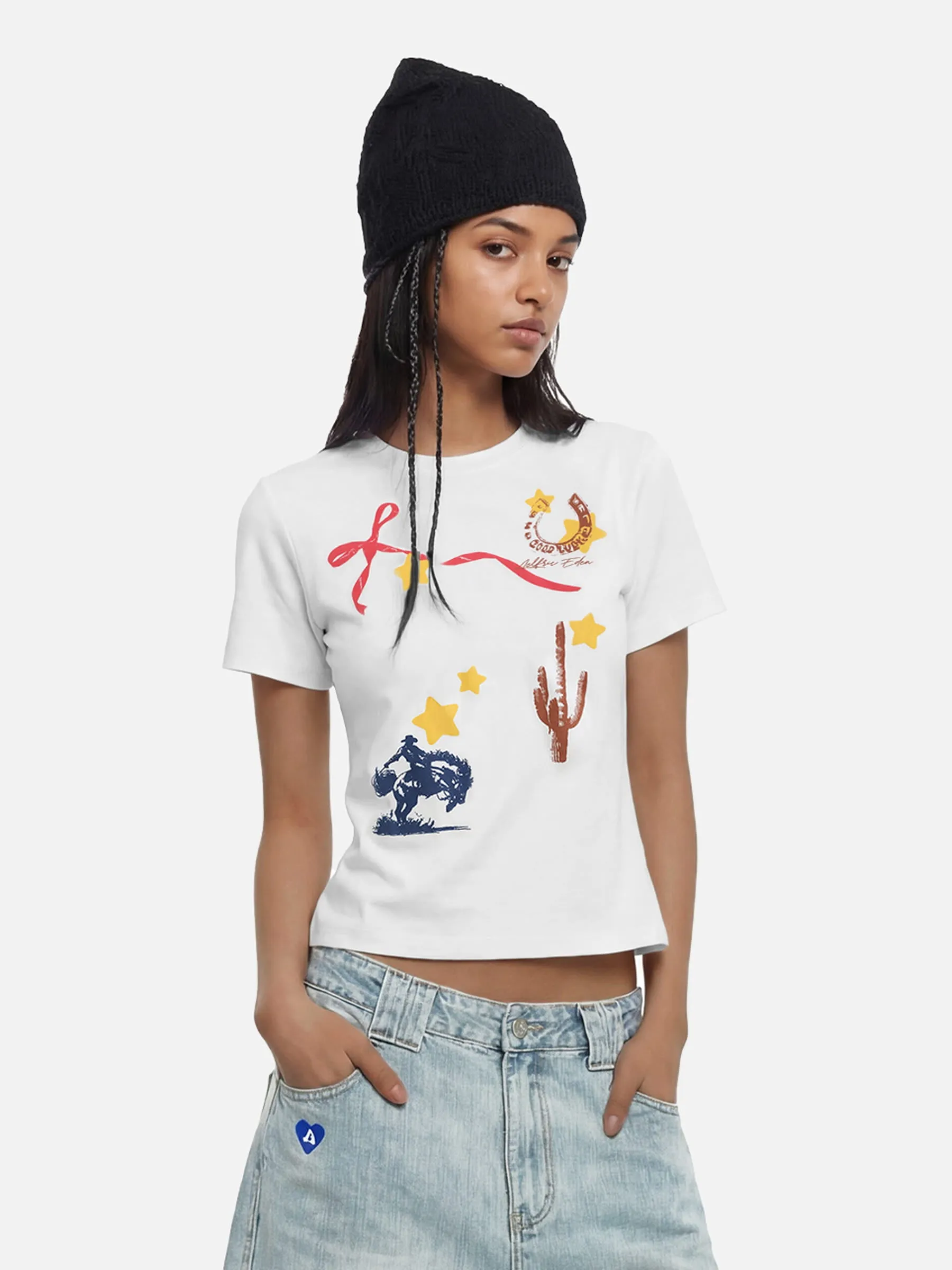 Aelfric Eden Cropped Cowboy Star Tee sold by Aelfric Eden