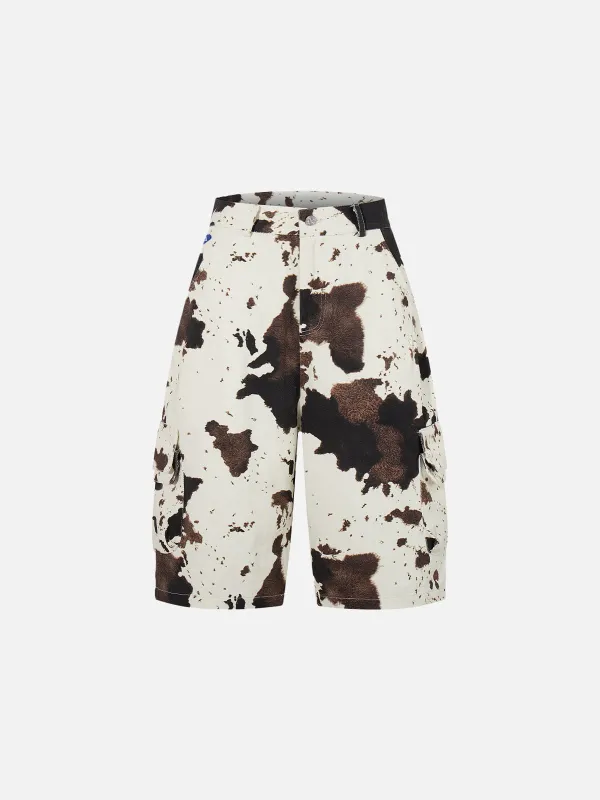 Aelfric Eden Cow Pattern Longline Jorts made by Aelfric Eden