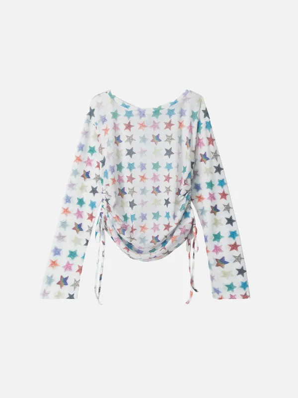 Aelfric Eden Star Ruched Long Sleeve Tee made by Aelfric Eden