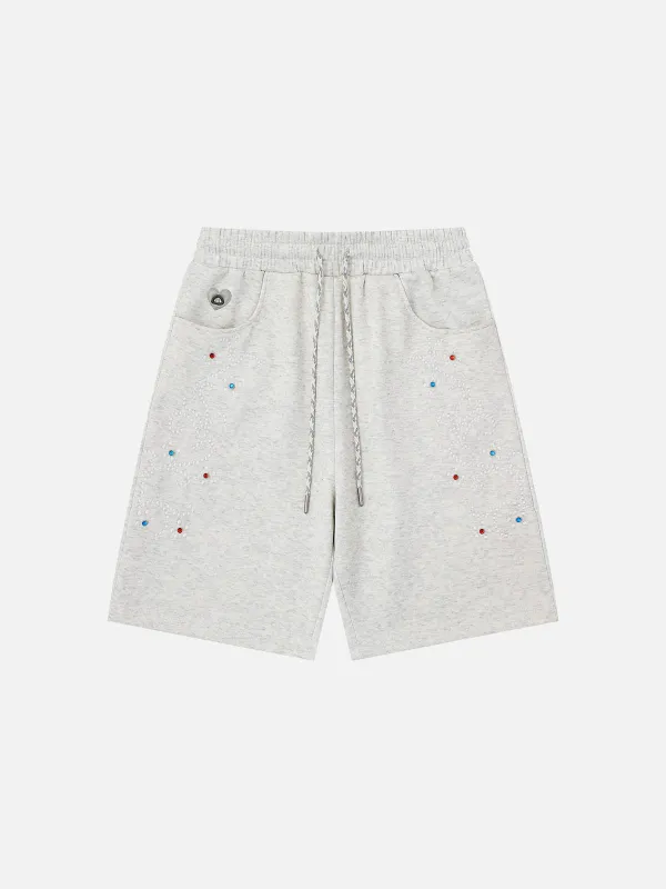 Aelfric Eden Rhinestone Floral Shorts made by Aelfric Eden