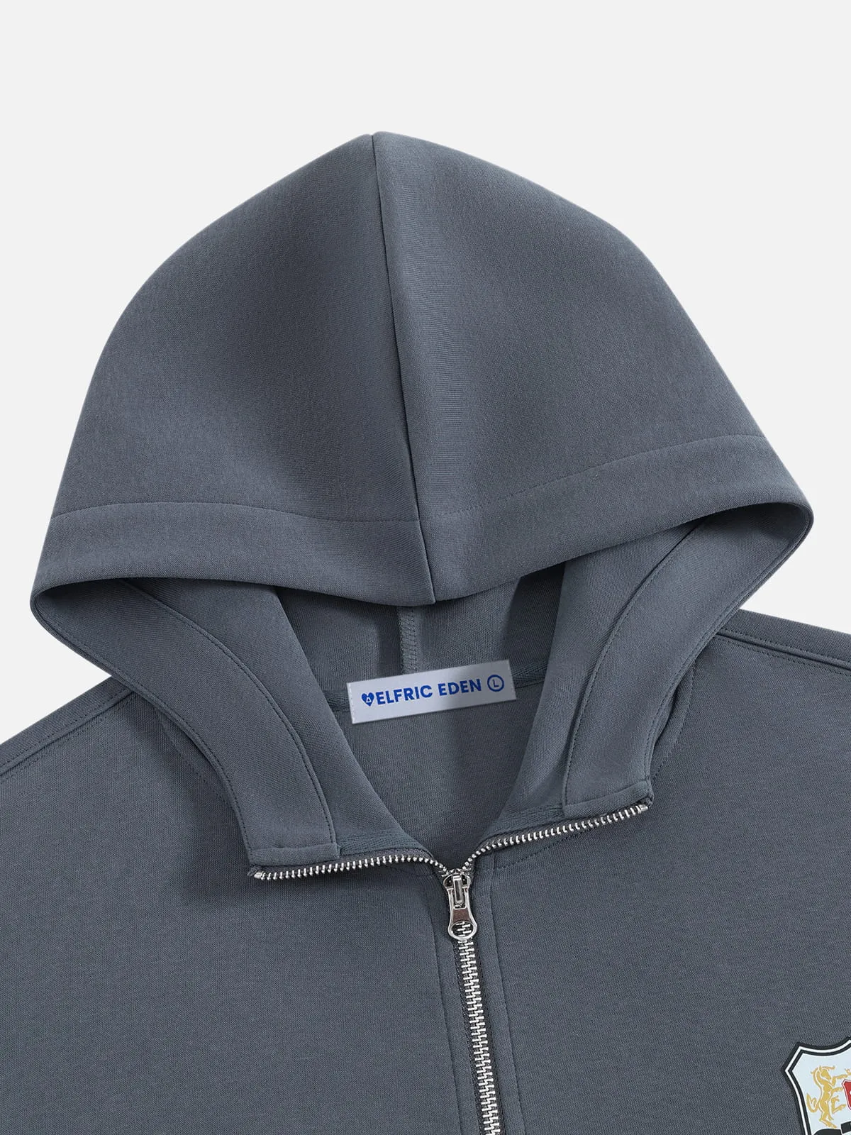 Aelfric Eden Boxy Badge Patch Zip Up Hoodie sold by Aelfric Eden product image thumbnail 3