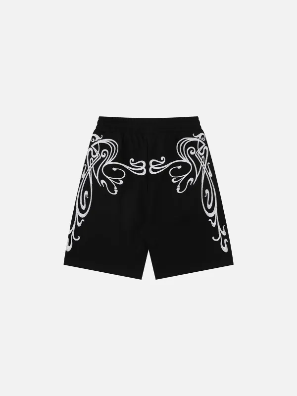 Aelfric Eden Scroll Embroidery Shorts made by Aelfric Eden