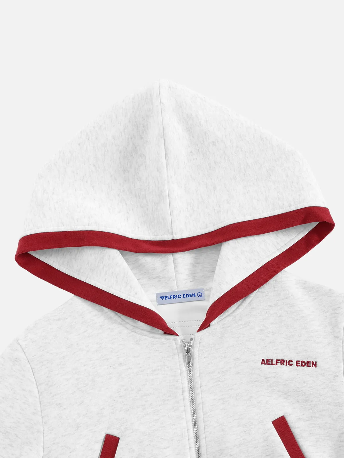 Aelfric Eden Cropped Contrast Stripe Zip Up Hoodie sold by Aelfric Eden product image thumbnail 3