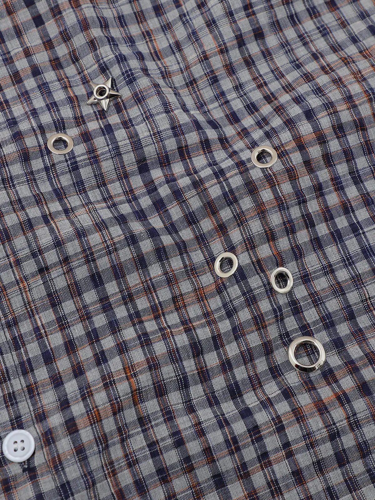 Aelfric Eden Metal Eyelet Plaid Short Sleeve Shirt sold by Aelfric Eden product image thumbnail 4