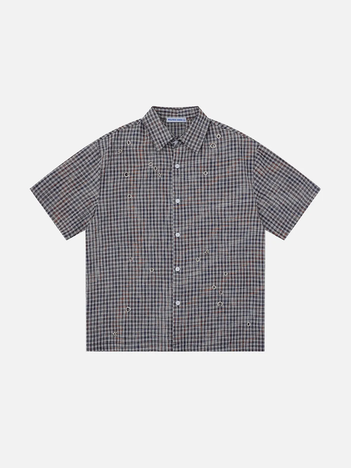 Aelfric Eden Metal Eyelet Plaid Short Sleeve Shirt sold by Aelfric Eden