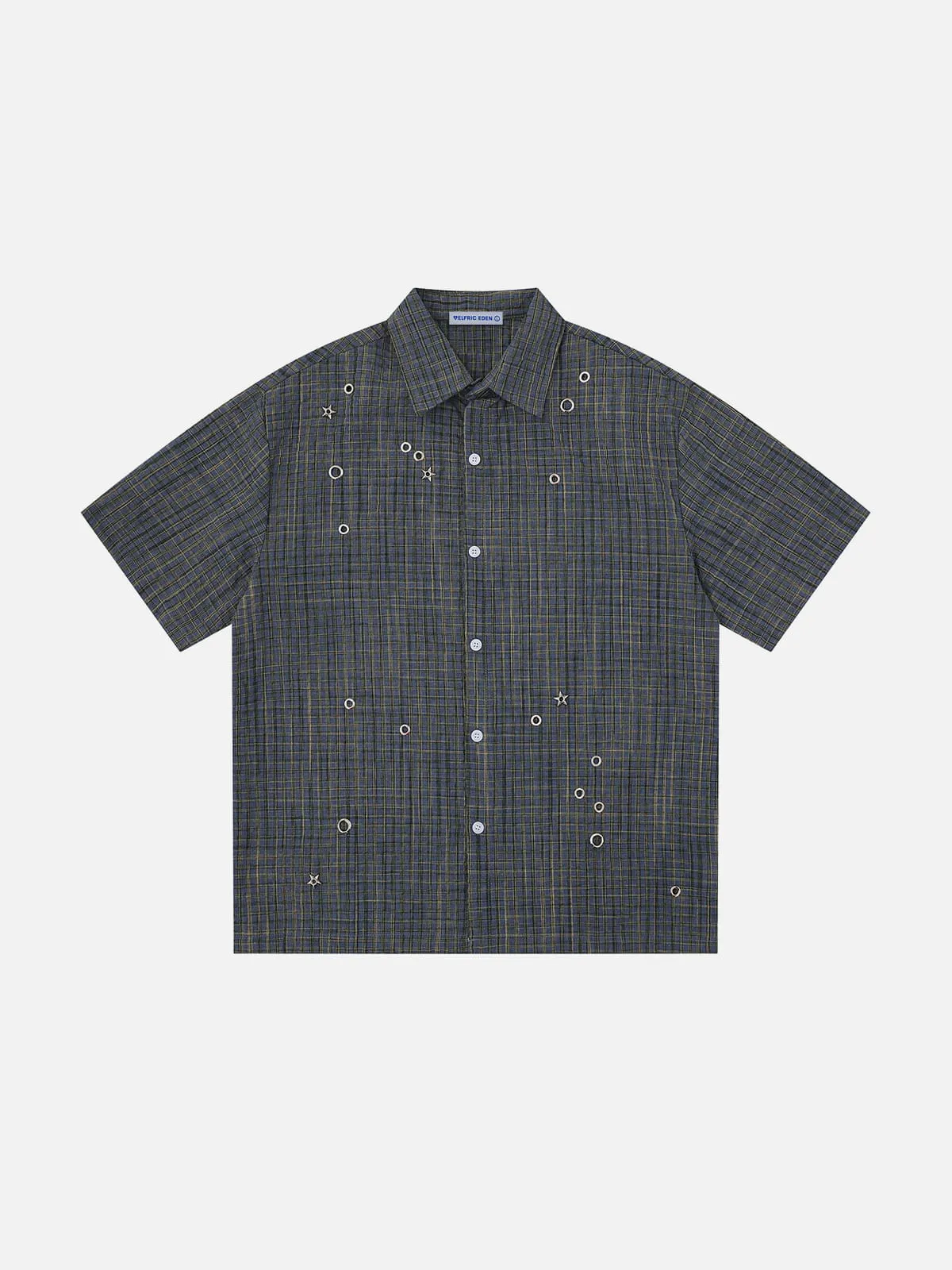Aelfric Eden Metal Eyelet Plaid Short Sleeve Shirt sold by Aelfric Eden product image thumbnail 2