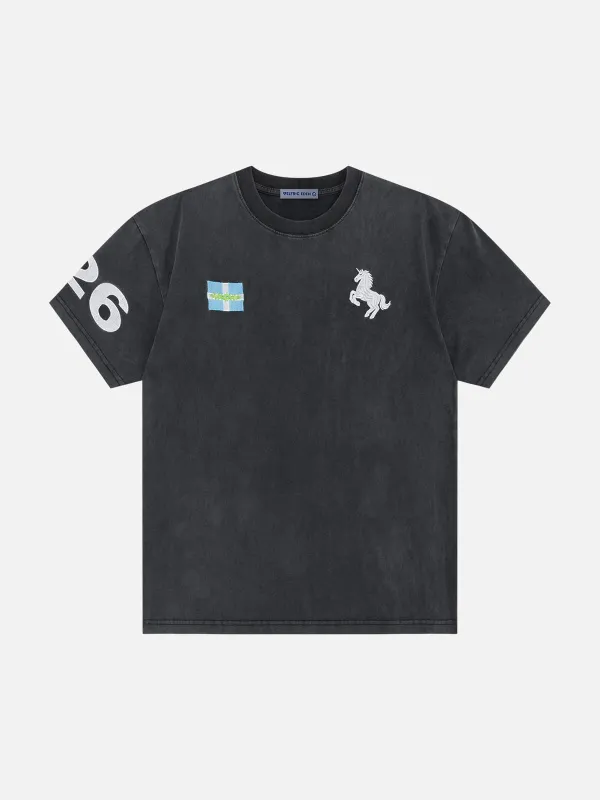 Aelfric Eden Washed Horse Embroidered Tee made by Aelfric Eden