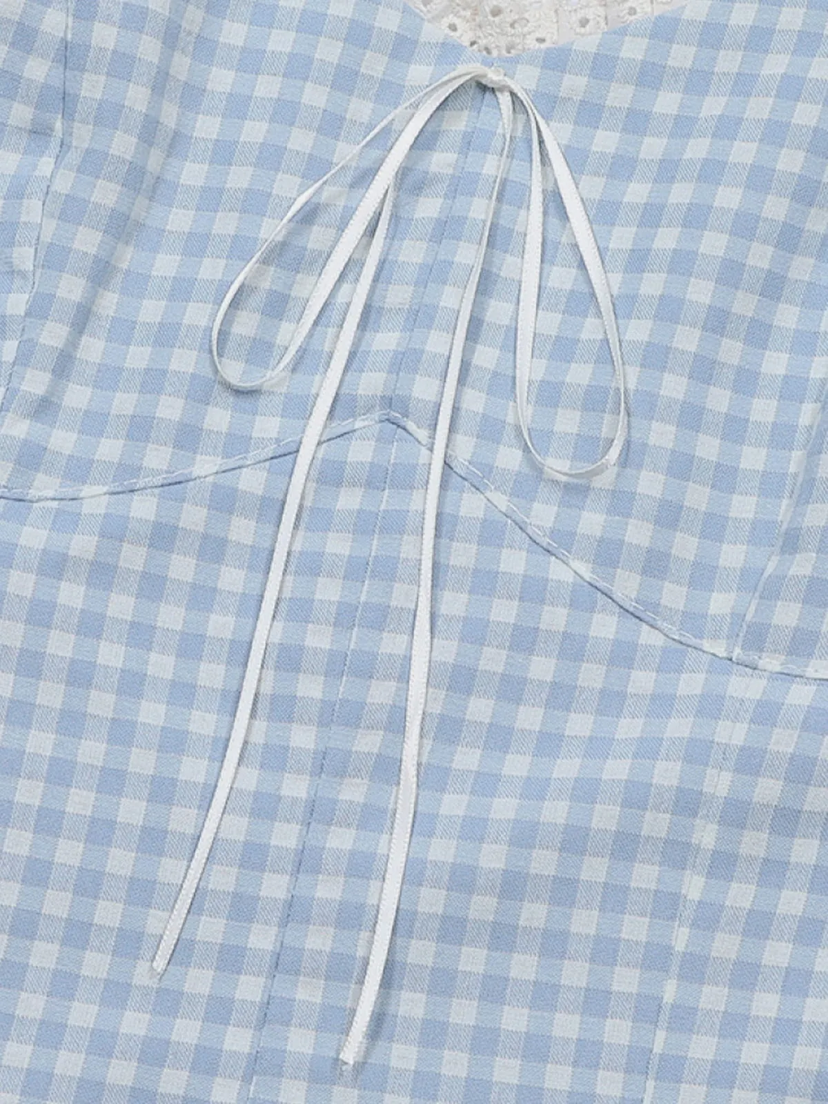 Aelfric Eden Lace Trim Gingham Cami Top sold by Aelfric Eden product image thumbnail 4