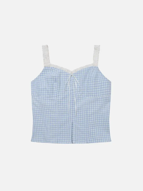 Aelfric Eden Lace Trim Gingham Cami Top made by Aelfric Eden