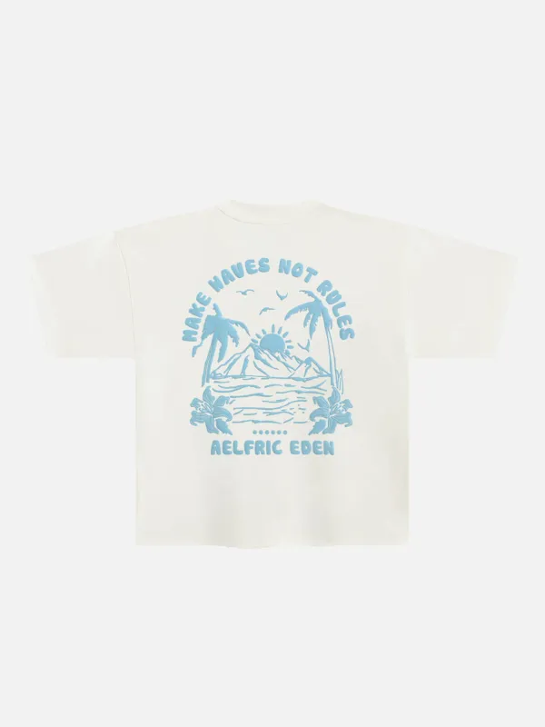 Aelfric Eden Boxy Island Scene Tee made by Aelfric Eden