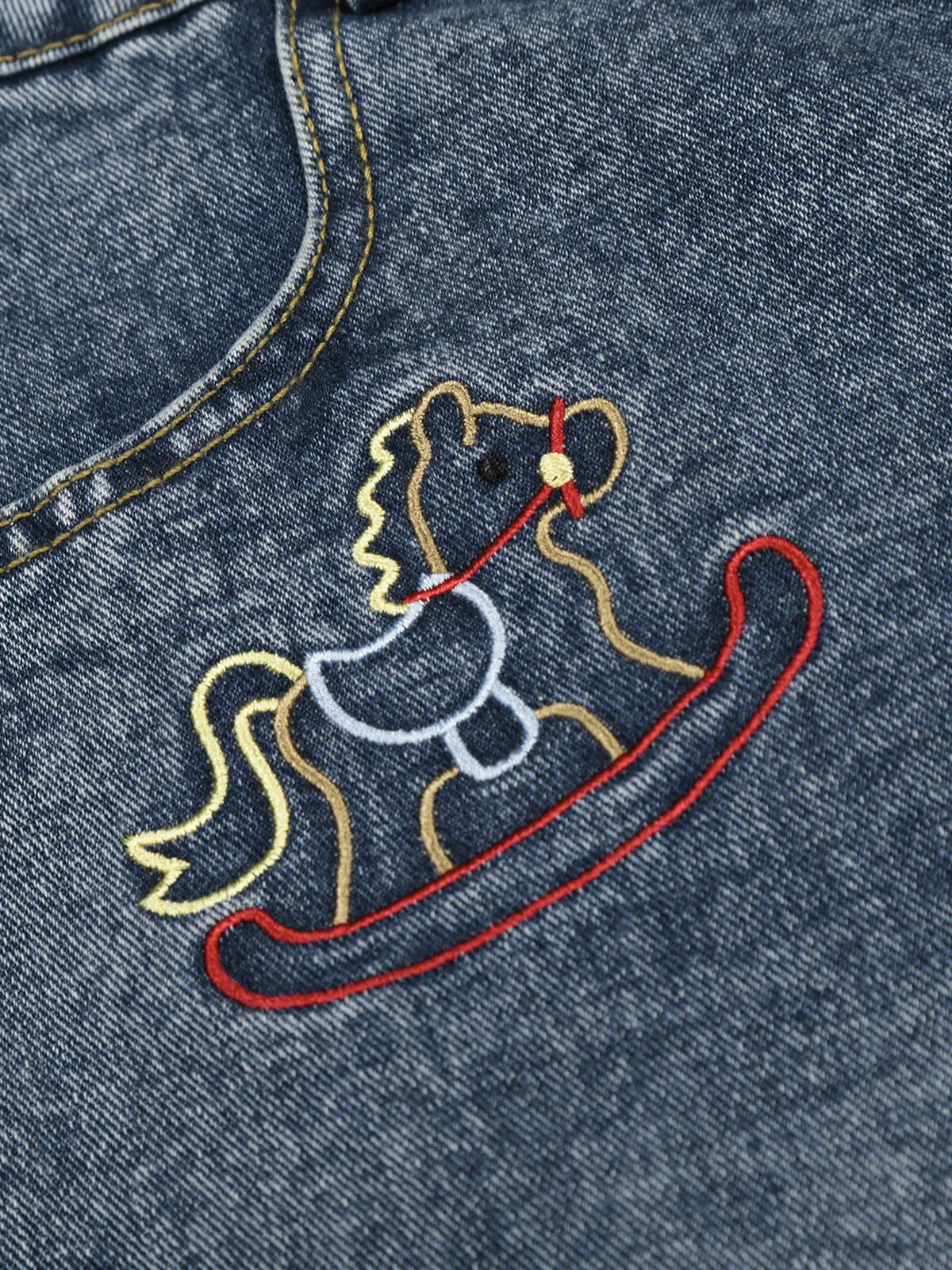Aelfric Eden Horse Embroidery Longline Jorts sold by Aelfric Eden product image thumbnail 4