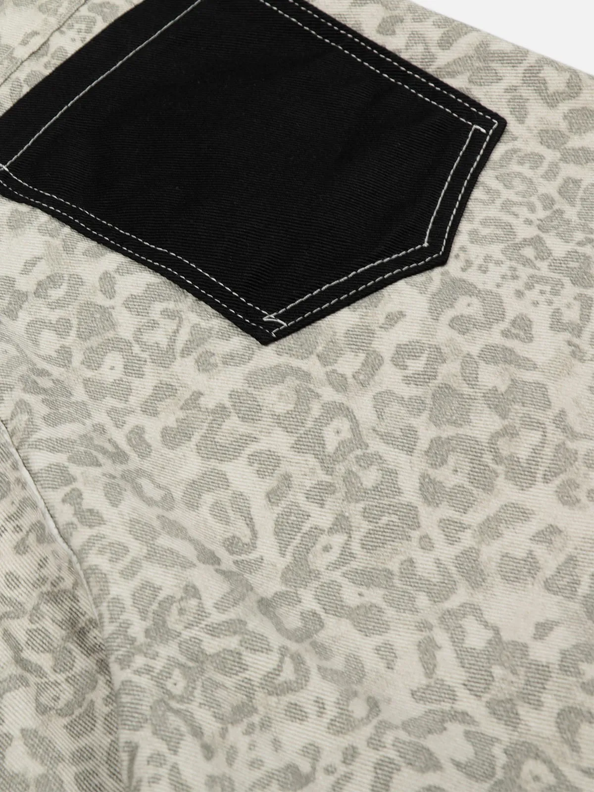 Aelfric Eden Leopard Panel Longline Jorts sold by Aelfric Eden product image thumbnail 3