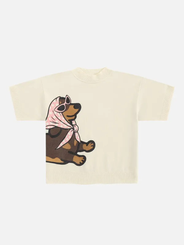Aelfric Eden Boxy Dachshund Knit Tee made by Aelfric Eden