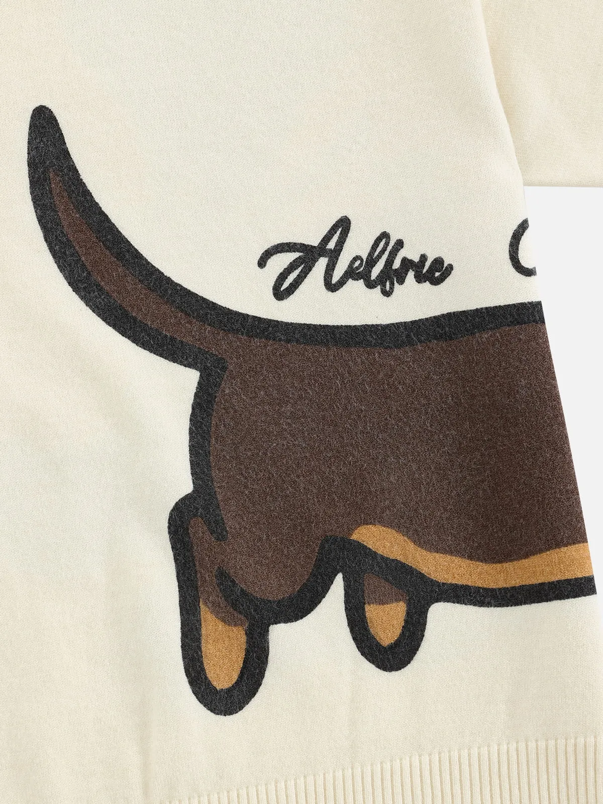 Aelfric Eden Boxy Dachshund Knit Tee sold by Aelfric Eden product image thumbnail 4