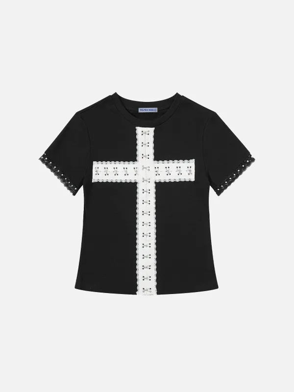 Aelfric Eden Lace Applique Tee made by Aelfric Eden