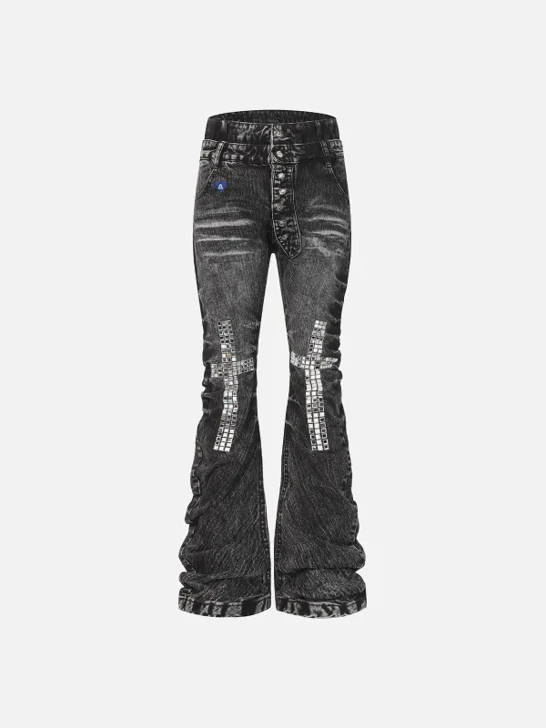Aelfric Eden Double Waist Studded Bootcut Jeans made by Aelfric Eden