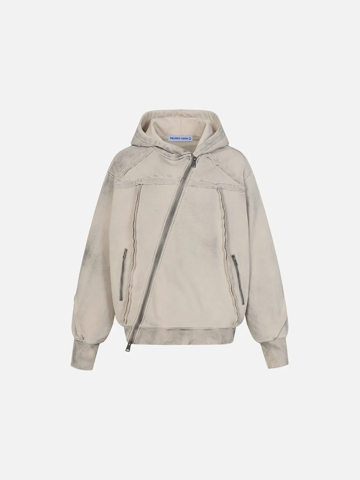 Aelfric Eden Washed Asymmetric Zip Up Hoodie sold by Aelfric Eden product image thumbnail 2