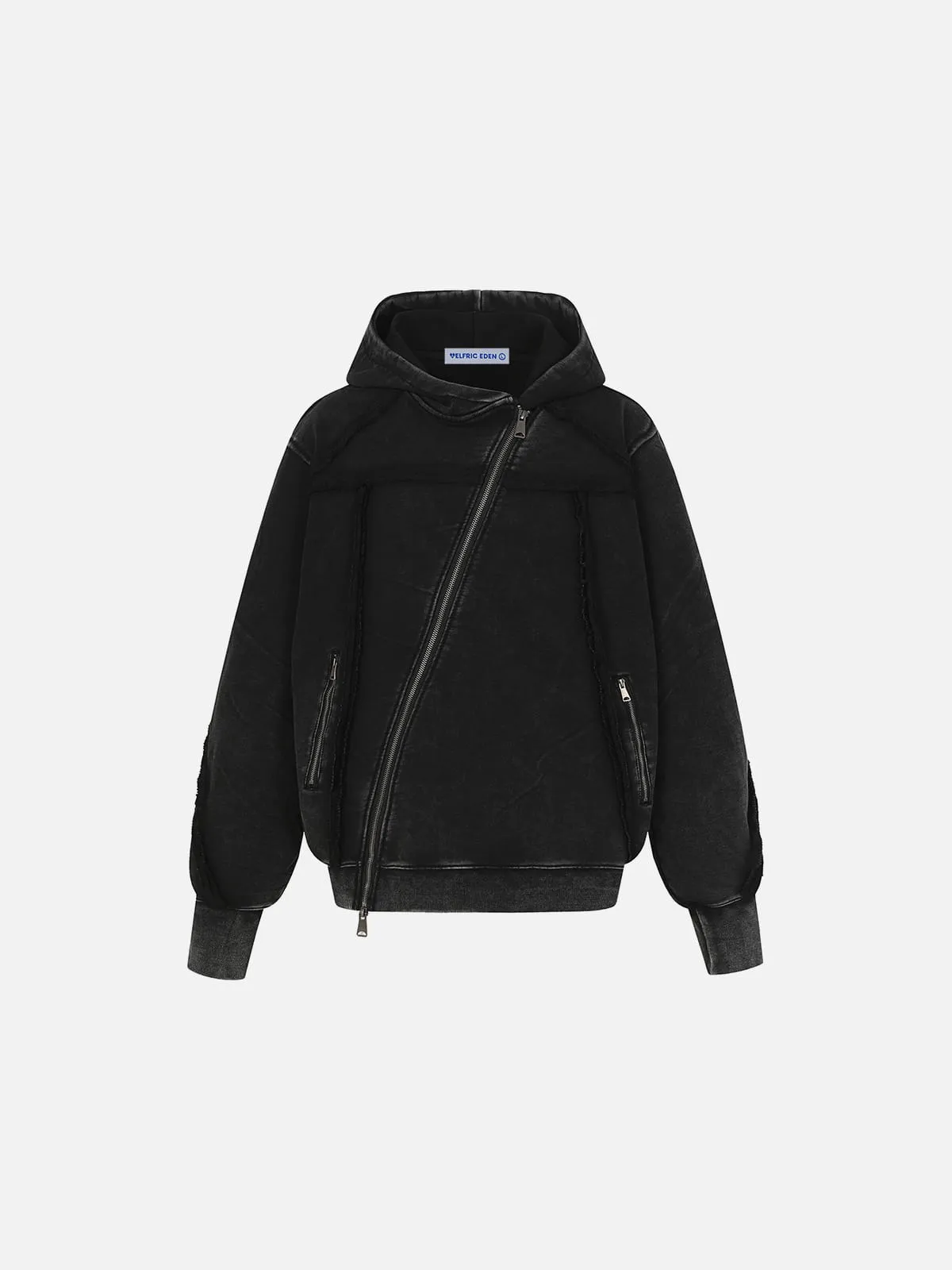 Aelfric Eden Washed Asymmetric Zip Up Hoodie sold by Aelfric Eden