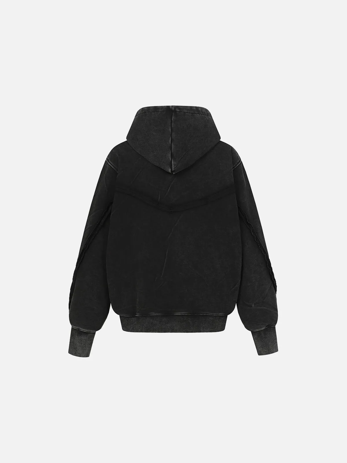 Aelfric Eden Washed Asymmetric Zip Up Hoodie sold by Aelfric Eden product image thumbnail 3