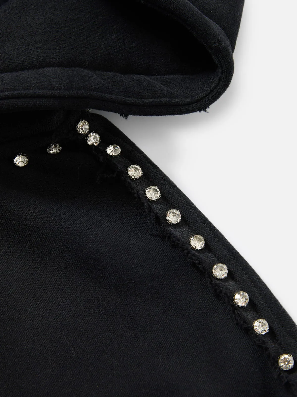 Aelfric Eden Distressed Rhinestone Zip Up Hoodie sold by Aelfric Eden product image thumbnail 3