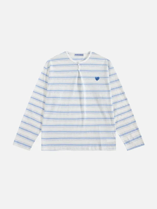Aelfric Eden Striped Henley Long Sleeve Tee made by Aelfric Eden